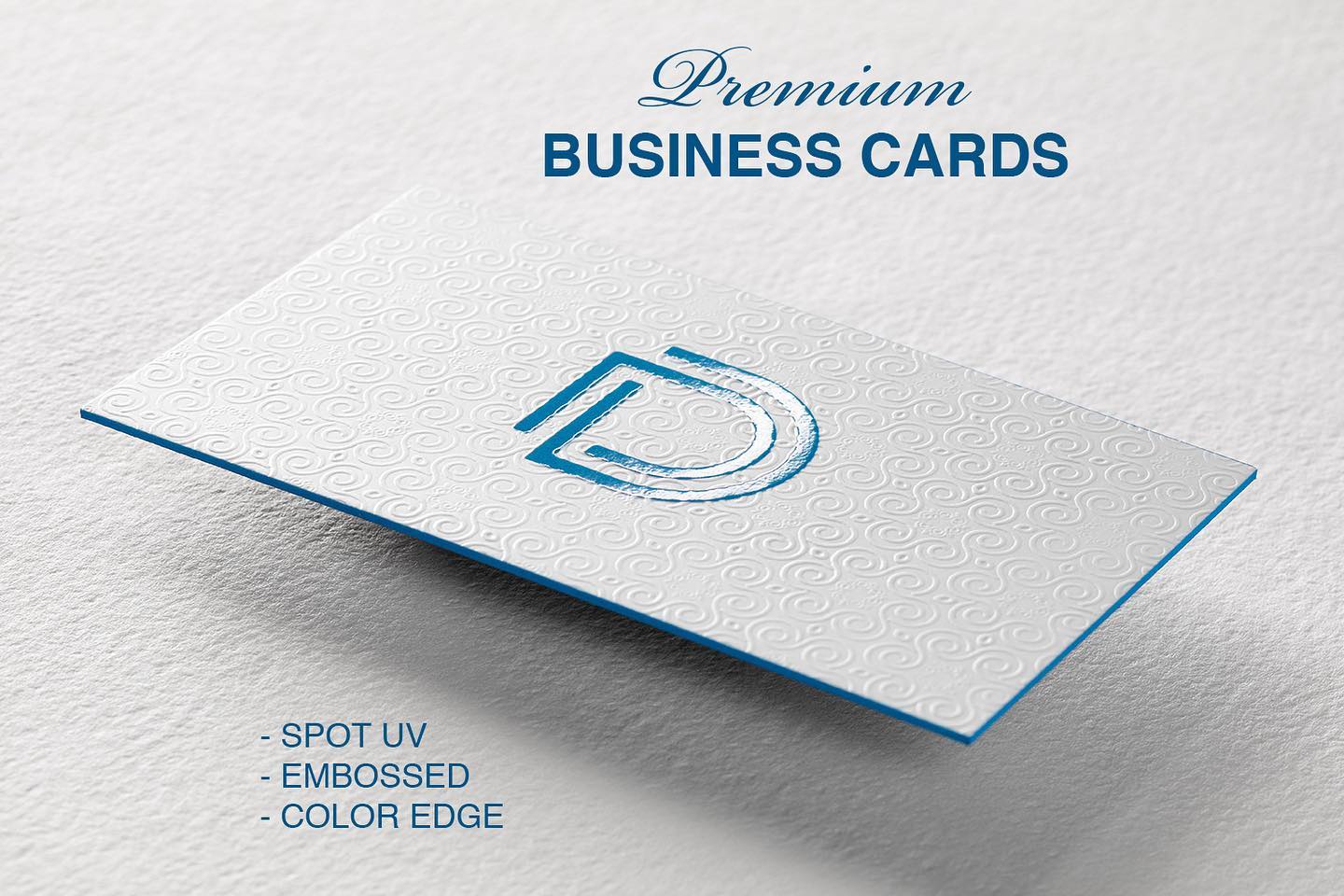 Black on Black Embossed Spot UV Business Cards • Printing Partners